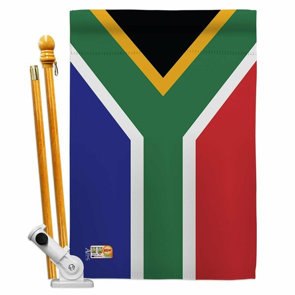 Cosa 28 x 40 in. South Africa Flags of the World Nationality Impressions Vertical House Flag Set CO2038843